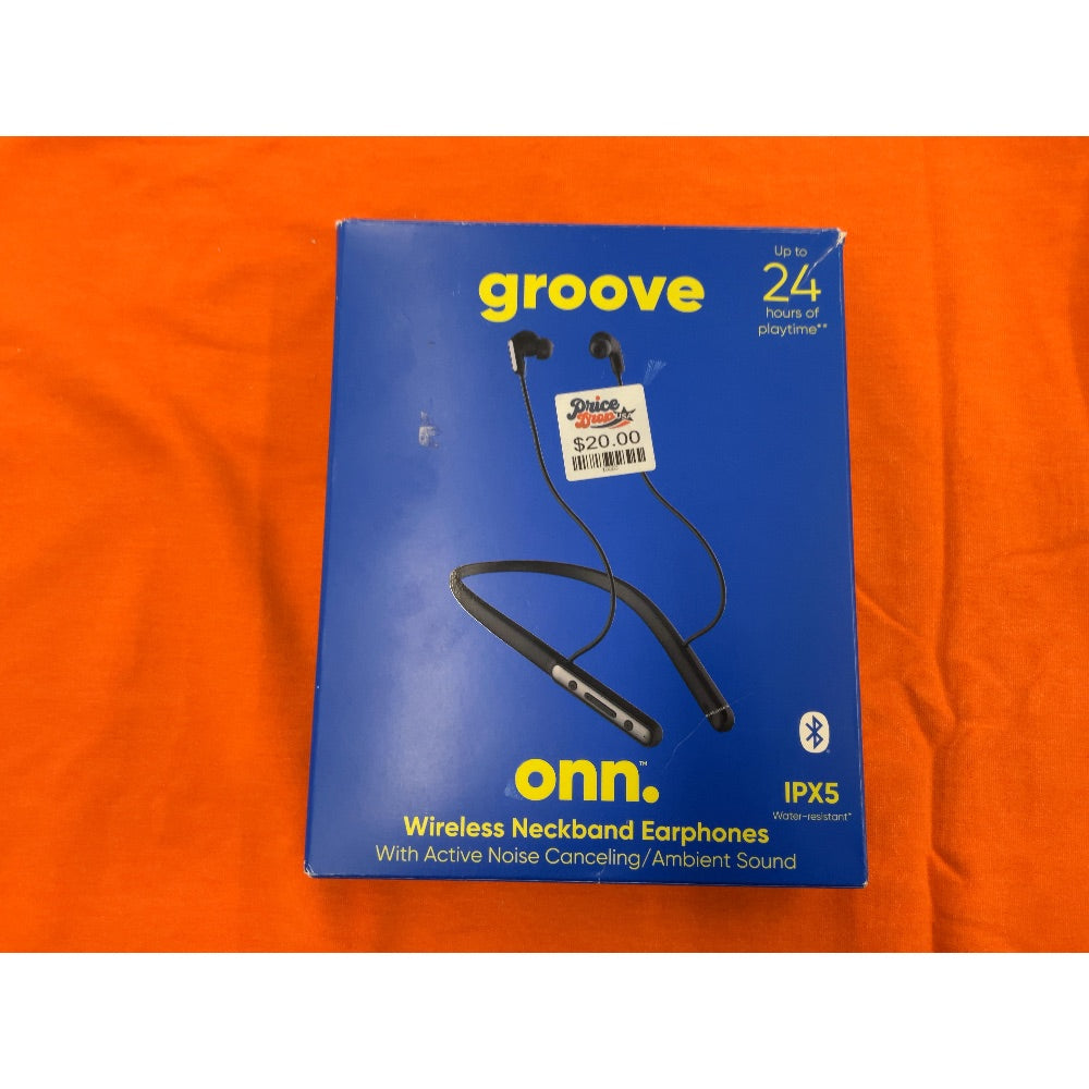 Onn. Wireless Neckband Earphones  Black