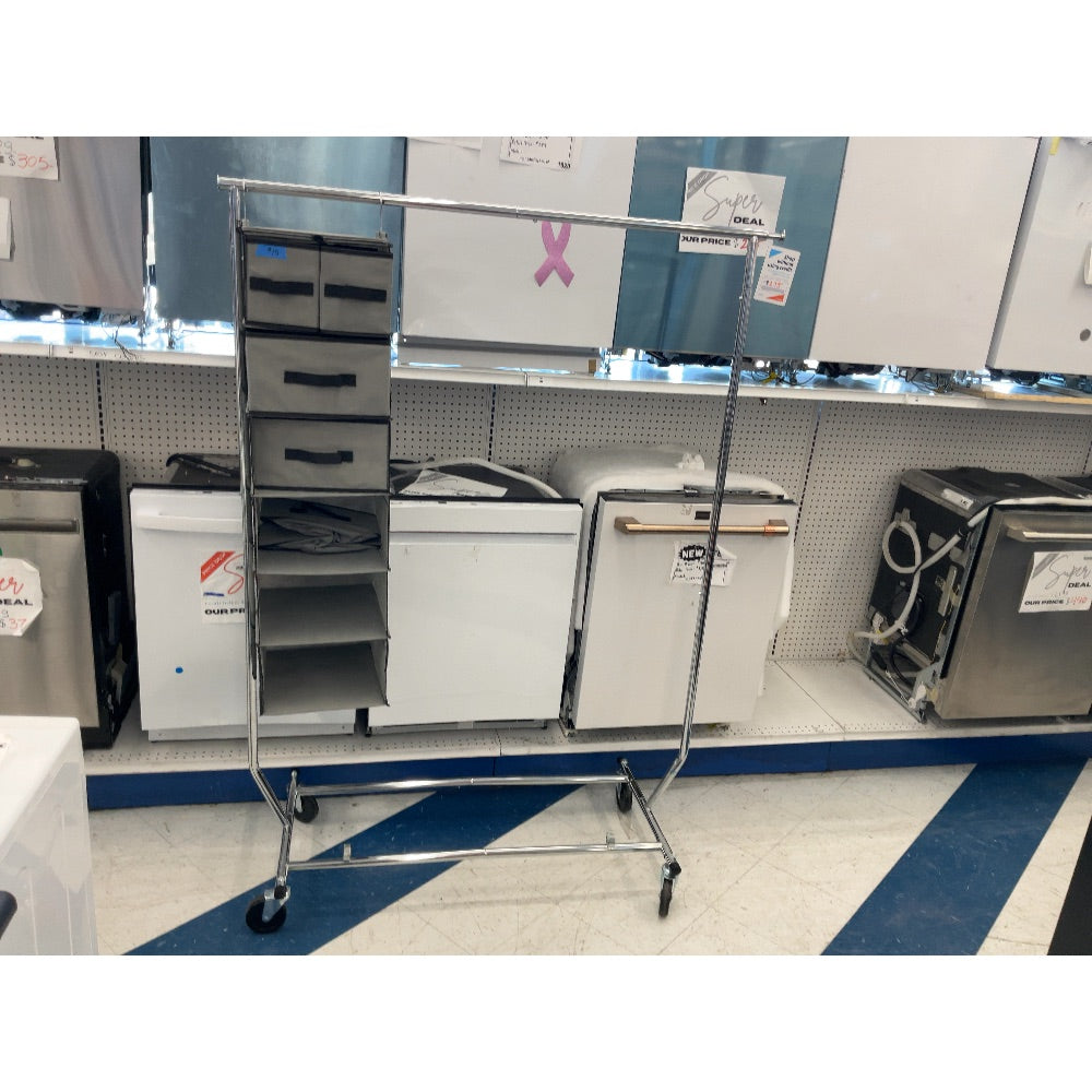 Clothing Rack with Shelves - Rolling, Storage