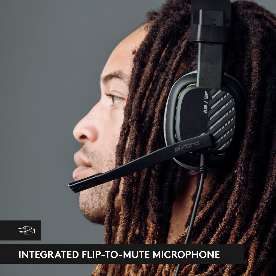 Logitech G Astro A10 Gen 2 Cross-Platform Wired Gaming Headset for PlayStation 5/4, Xbox S|X, Nintendo Switch, PC: 3.5mm Headphone Jack, 32mm Drivers, Flip-to-Mute Mic, Over-Ear - Black/Xbox Edition