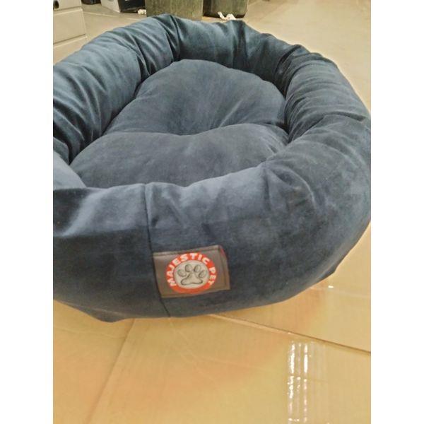 Majestic Pet - Oval Dog Bed, Bolster, Comfortable, Plush - Gray