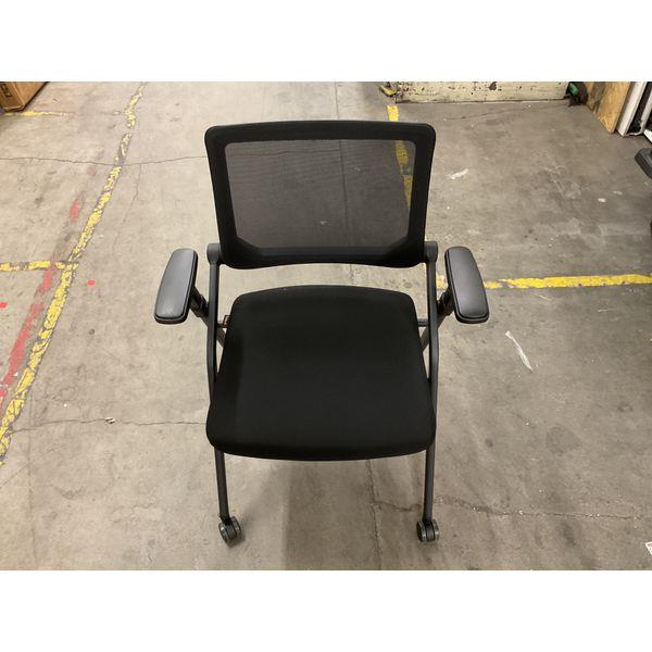 Black Mesh Task Chair with Armrests and Wheels set of 2 Retail $150.00