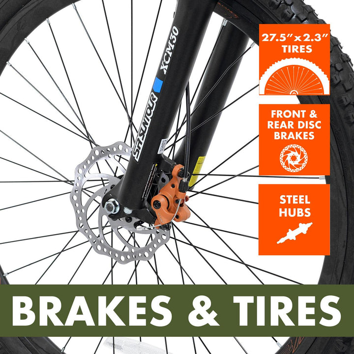 Ozark Trail 27.5  Vibe Mountain Bike  Medium Frame  Black  Adult  Unisex