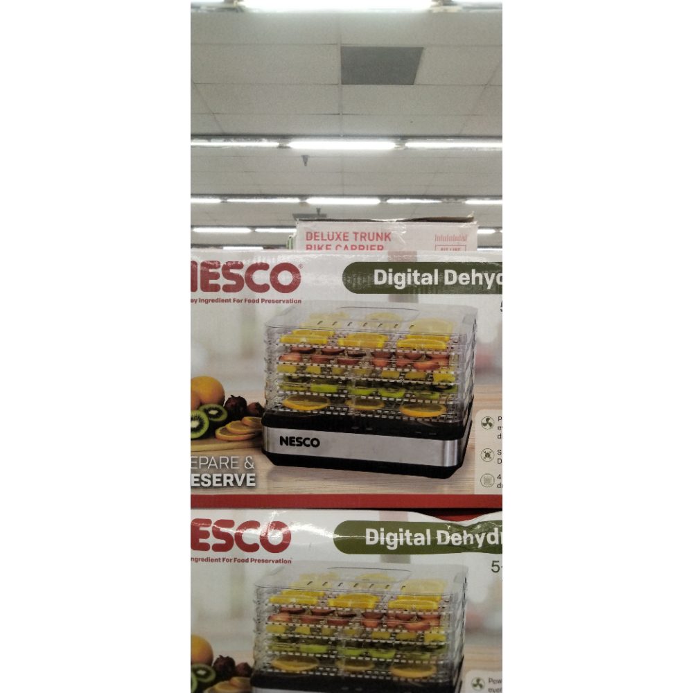NESCO FD-5TC Snackmaster Food Dehydrator â€“ 5 BPA-Free Trays, Adjustable Temp Control, Compact Design for Jerky, Fruit, Herbs, Pet Treats, 420W