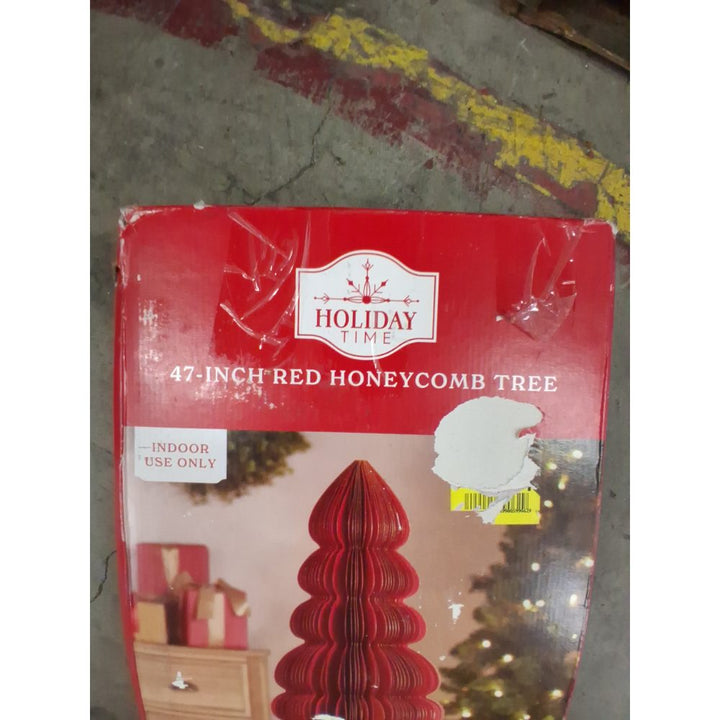 Holiday Time 47-Inch Red Honeycomb Tree, Indoor Use Retail $30.00