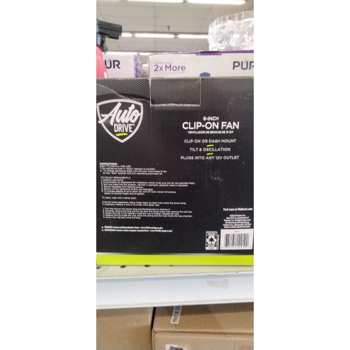 6" Clip On Fan (for Cars, Trucks, and RV's) Plugs Into Any Vehicle Power Source. Clip On or Dash Mount.