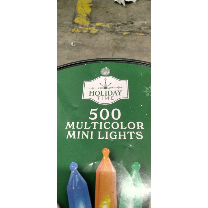 Holiday Time 500 Multicolor Mini Lights, LED, Indoor/Outdoor, Green Wire Retail $30.00