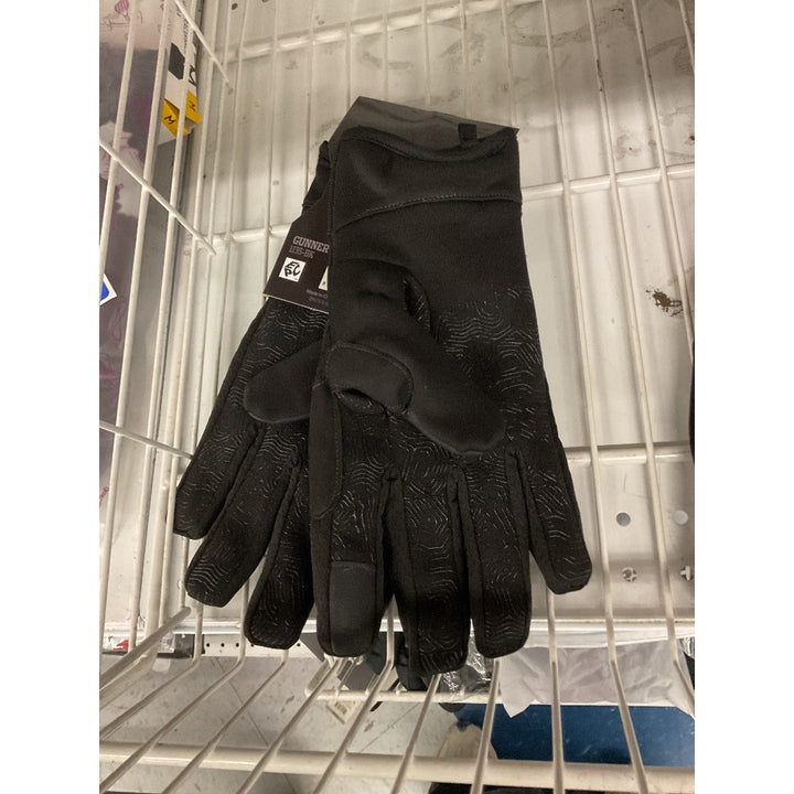 Huntworth Gunner Gloves - Mid Weight, Soft Warmth, Touch Screen Compatible, Black, L/XL