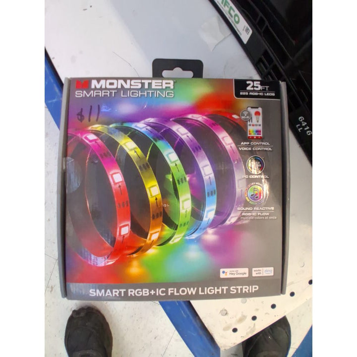 Monster Smart RGB+IC LED Strip Lights 25ft â€“ Sound Reactive Strip Lights for Bedroom, App & Voice Control, RGB Light Strip for Room, Alexa Google Home, Razer Chroma Sync - 230 RGB+IC LED Lights