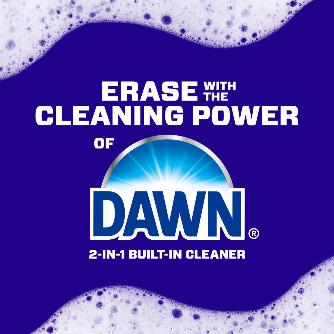 Mr. Clean Magic Eraser Sponge, Bathroom Cleaner, Shower Cleaner, Tub Cleaner, Soap Scum Remover, Bathroom Cleaning Supplies, Dawn Cleaning Power with Febreze Lavender Scent, 2 in 1 Bath, 7ct