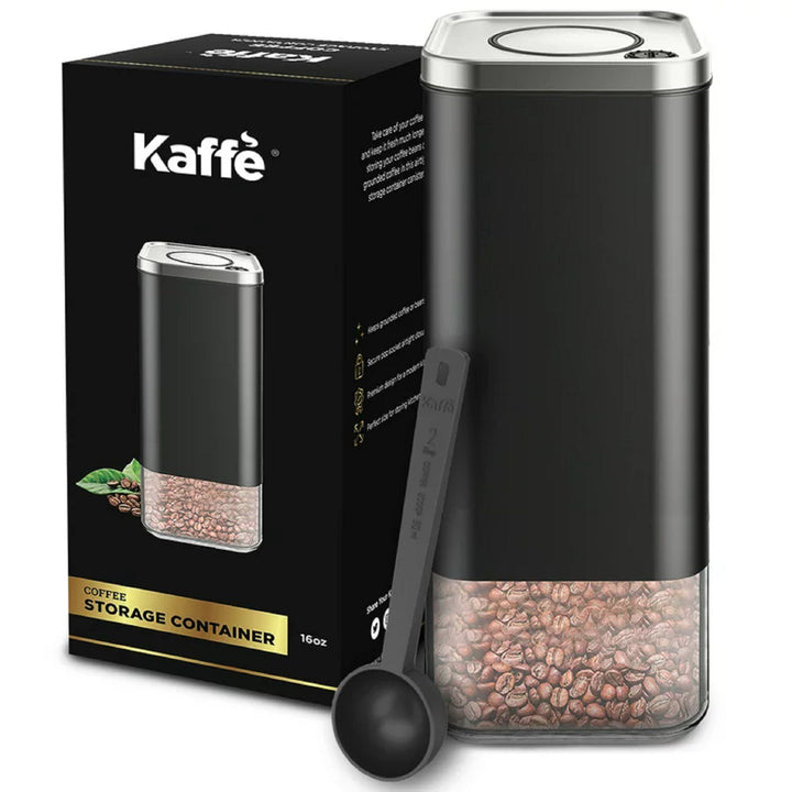 Kaffe 16 Oz Storage Container Coffee Canister with Airtight Lid BPA Free Stainless Steel