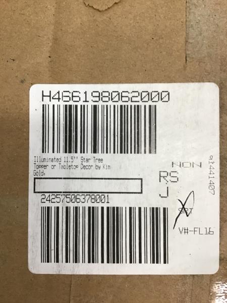 Kim, Illuminated 11.5" Star Tree Topper or Tabletop Decor, Gold Retail $35.00