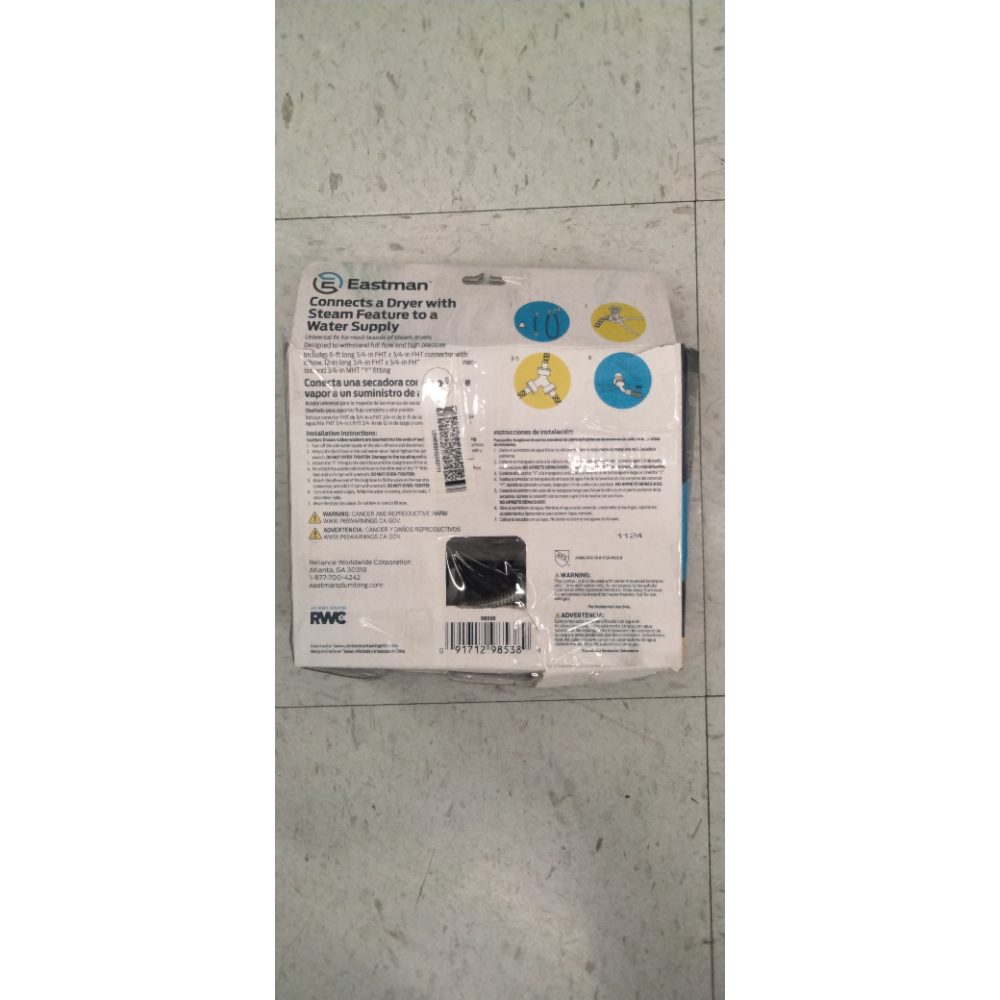 EASTMAN Steam Dryer Water Installation Kit-Item#375855 Model#98538 UPC#091712985389