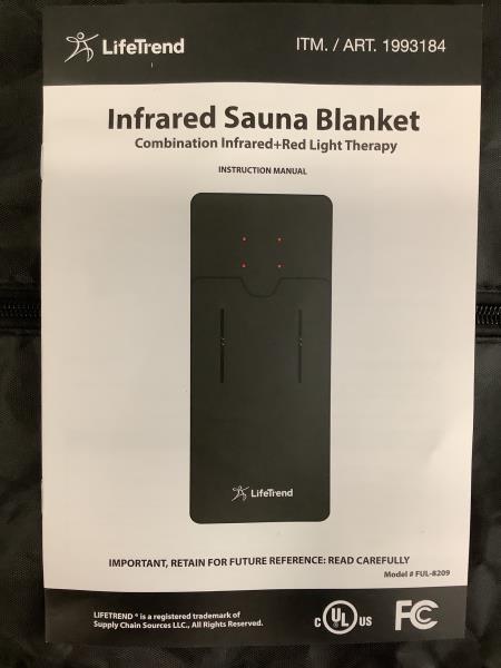 LifeTrend Infrared Sauna Blanket - Combination Infrared + Red Light Therapy Retail $149.99