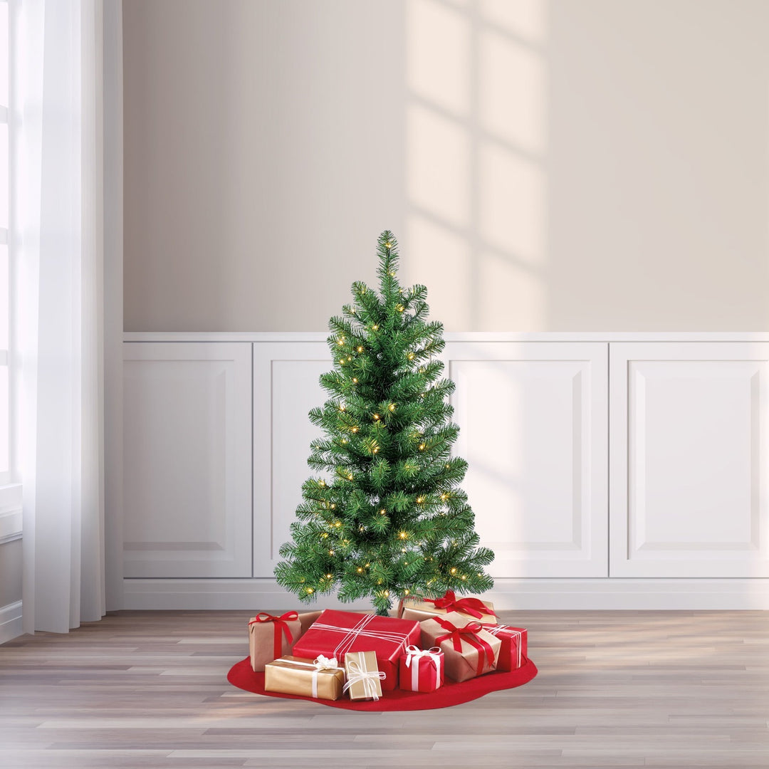 4' Pre-Lit Indiana Spruce Green Artificial Christmas Tree with Color-Changing Retail $25.00
