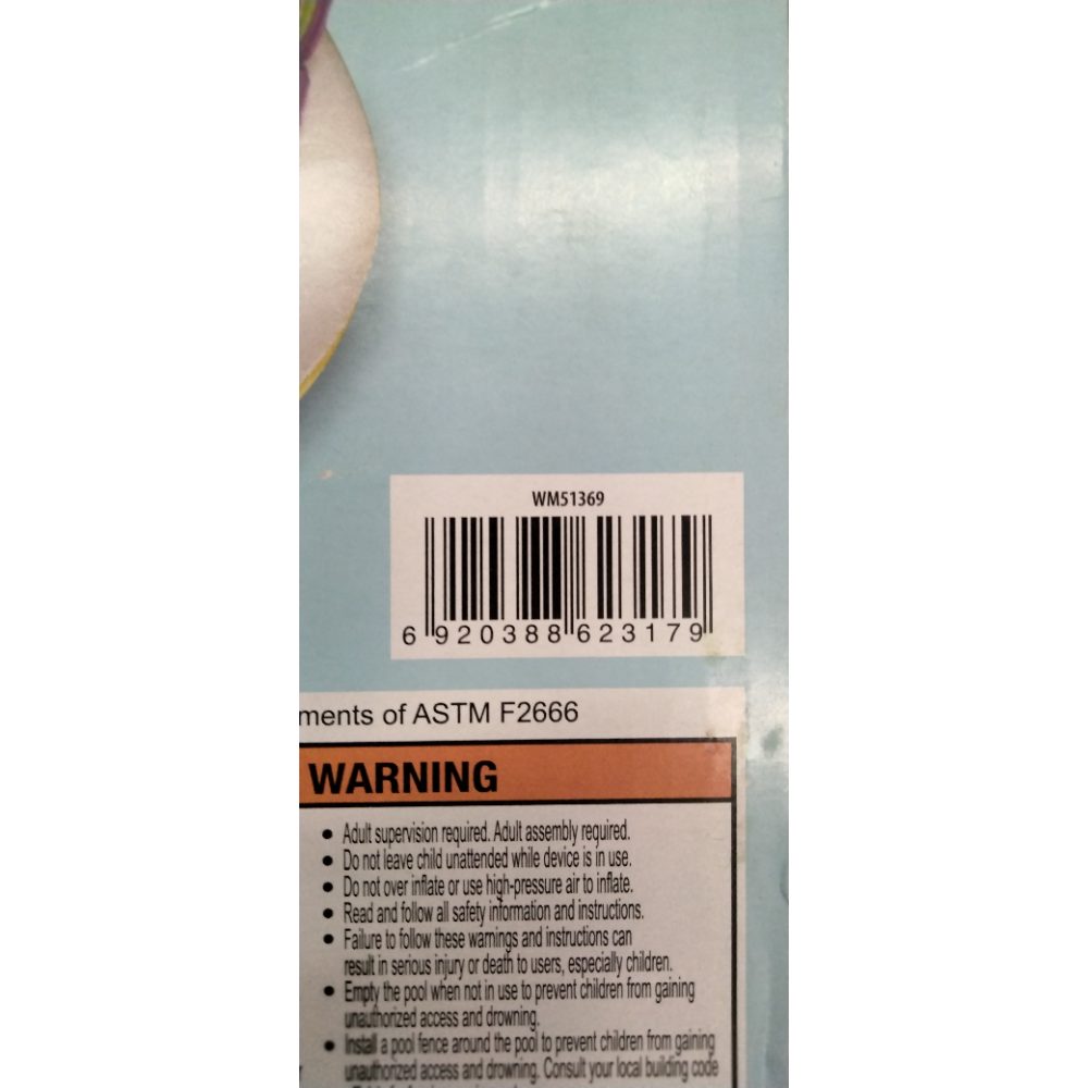 Bluescape 48â€ X 31â€ Inflatable Smiley Kiddie Pool with Rainbow Sunshade  Ages 2 & up