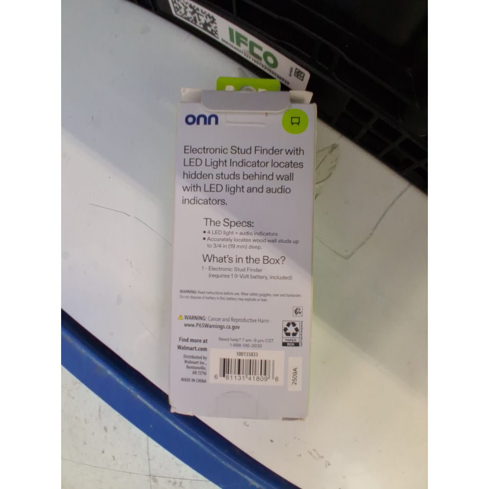Onn. Electronic Stud Finder  Battery