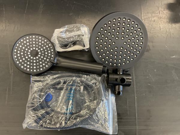 Black Shower Head Set with Hose and Mount Retail $35.00