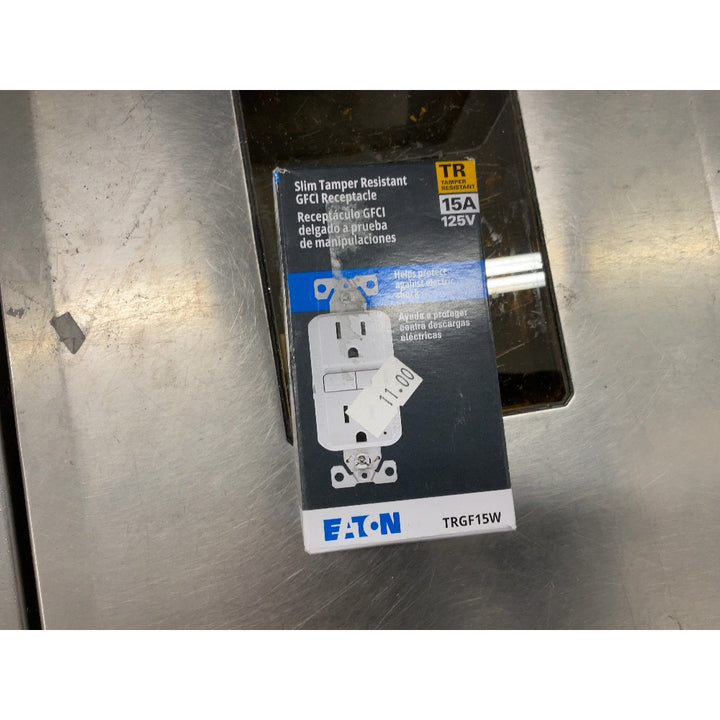 Eaton TRGF15W Slim Tamper Resistant GFCI Receptacle - 15A 125V, White