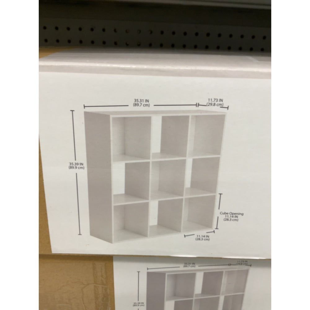 Mainstays 9-Cube Storage Organizer  White