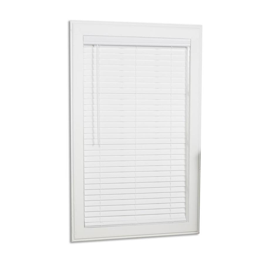 Allen + Roth AR 70-in W X 48-in H 2-in Trim at Home Cordless Faux Wood Blind White Retail $112.00