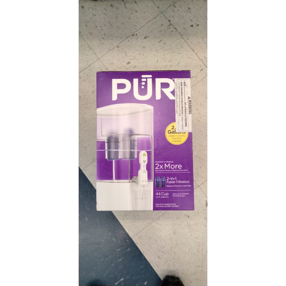 PUR XL 44-Cup Water Filter Dispenser with 2 Genuine PUR Filters, Largest Available, 44-Cup Capacity, 2-in-1 Powerful, Faster Filtration, Dishwasher Safe, (PDI4000Z)