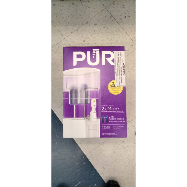 PUR XL 44-Cup Water Filter Dispenser with 2 Genuine PUR Filters, Largest Available, 44-Cup Capacity, 2-in-1 Powerful, Faster Filtration, Dishwasher Safe, (PDI4000Z)