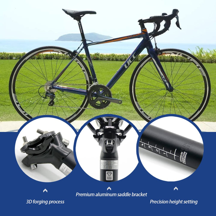 Bike Seat Post, Aluminum Alloy Bicycle Seat Post 27.2 / 30.9 / 31.6 * 350mm, Bike Seatpost for MTB Road Bike BMX