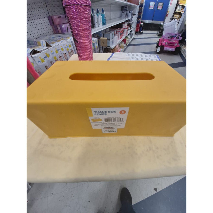 Amico Tissue Box Cover, Rectangular, Mustard Yellow