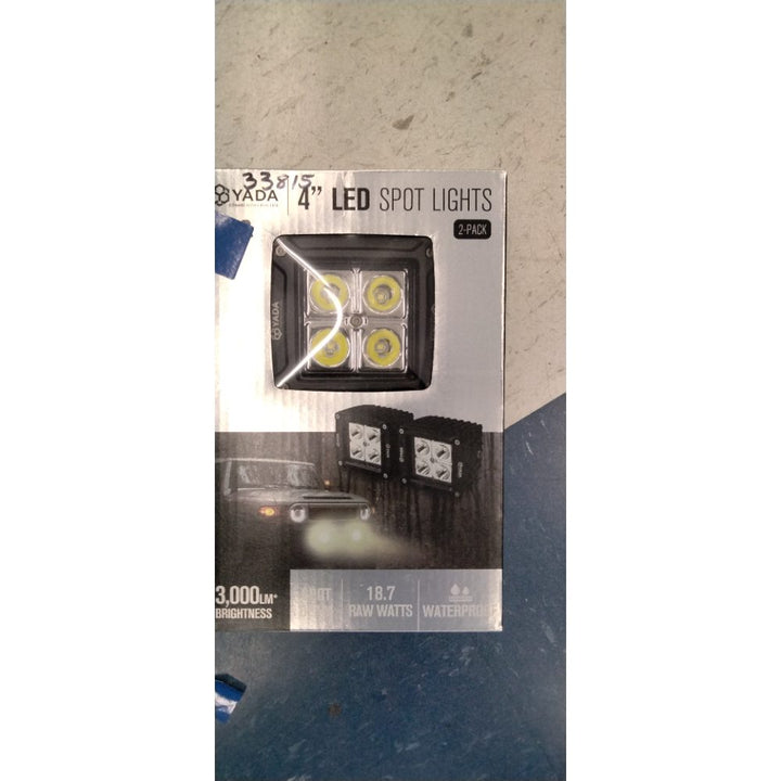 YADA 4-inch 6500K Off Road Driving LED Spot Lights 18W Waterproof  3000 Raw Lumens 2 Pack