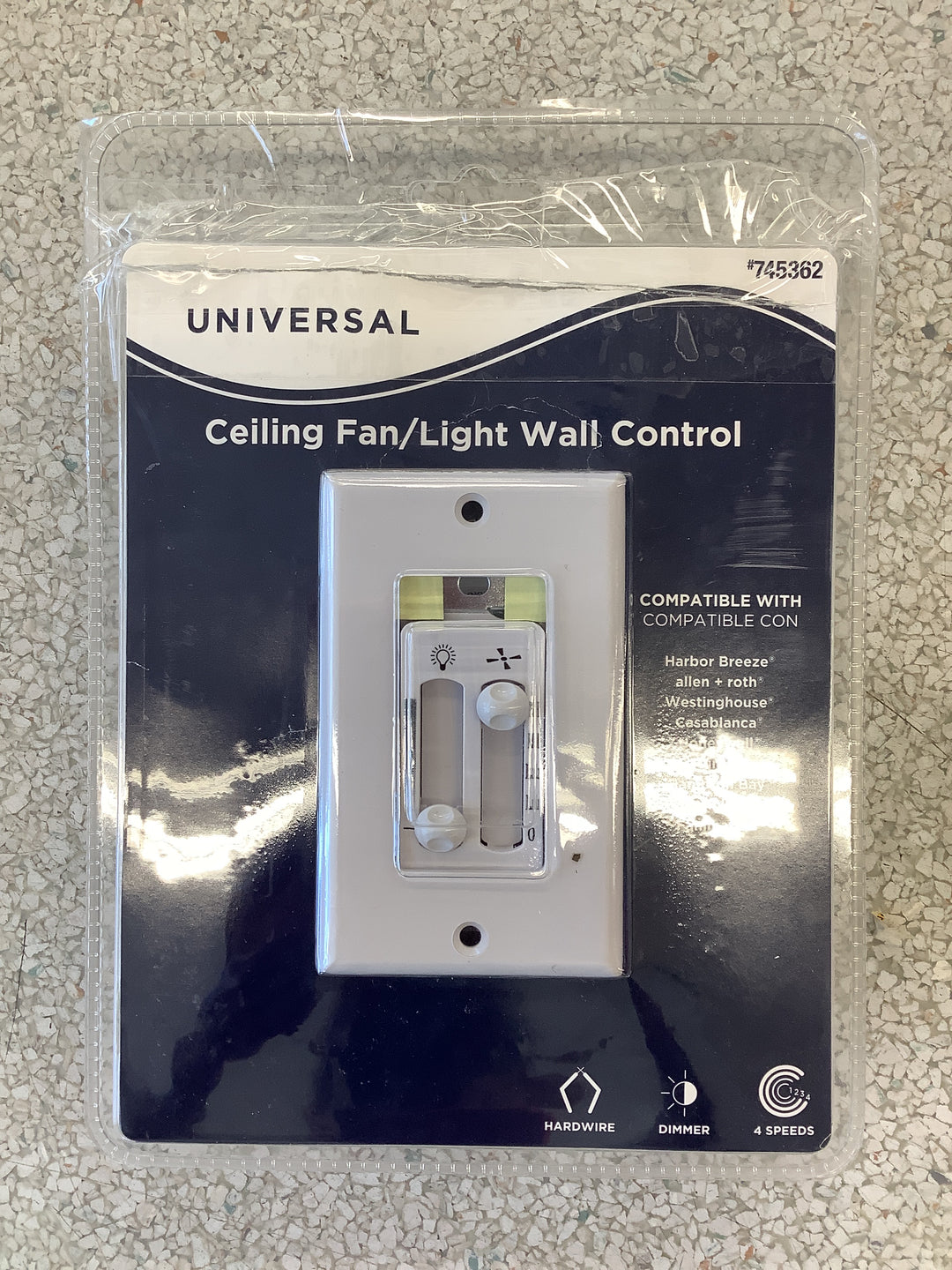 CEILING FAN SLIDE WALL CONTROL