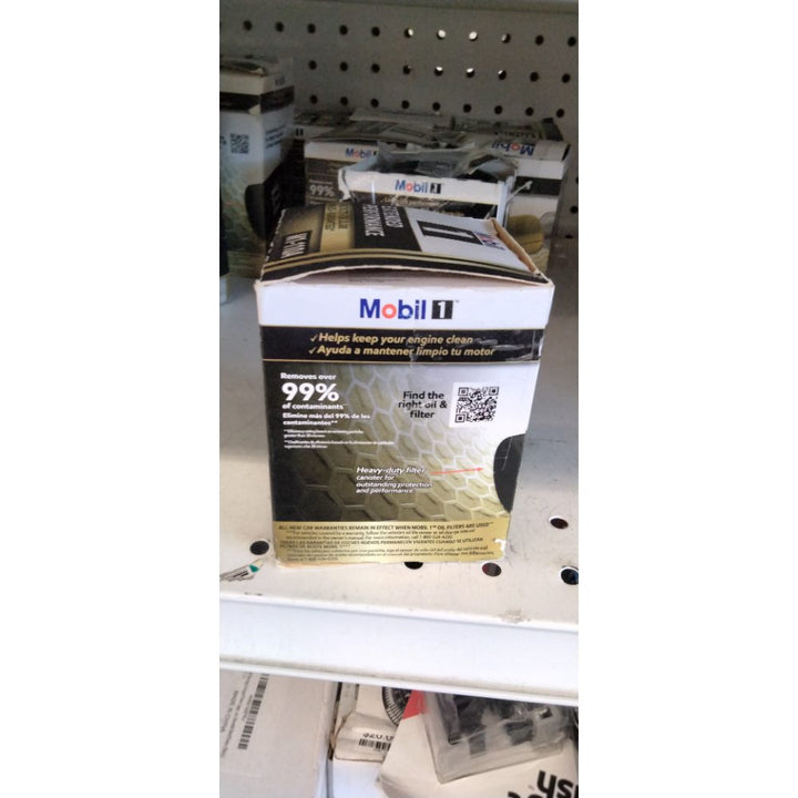 Mobil 1 Oil Filter, Canister, Screw-On, 3.375 in Tall, 20 mm x 1.50 Thread, Steel, Black Paint, Various Applications, Each