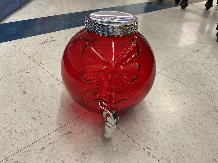 Holiday Time HT BEV Dispenser - Ornament Red - 1PK - ECOMM Retail $25.00