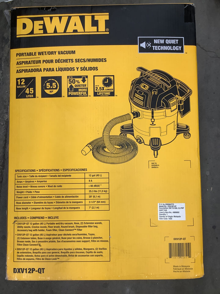 DEWALT WET/DRY VACUUM