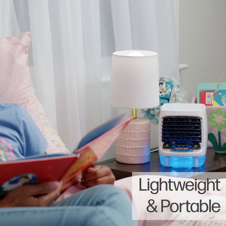 Arctic Air Chill Zone Evaporative Air Cooler  Portable Cooler with 4 Fan Speeds  LED Night Light