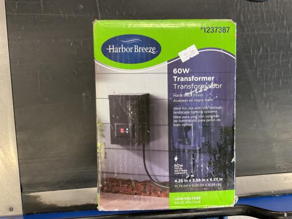 Harbor Breeze 60W Transformer - Matte Black Finish, Low-Voltage
