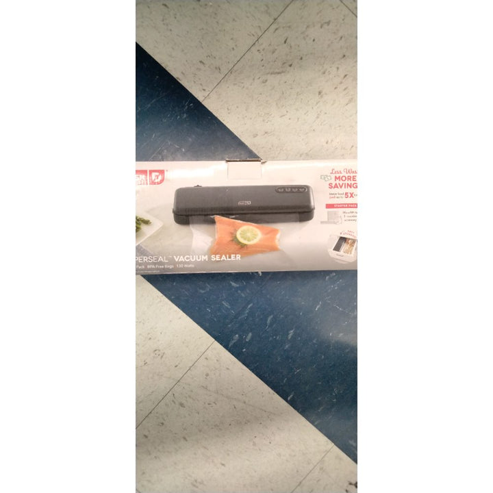 DASH SuperSeal™ Vacuum Sealer for Food Storage and Sous Vide, Perfect for Preserving Fresh Ingredients, Single Use & Reusable Bags and Cutter Included - Grey