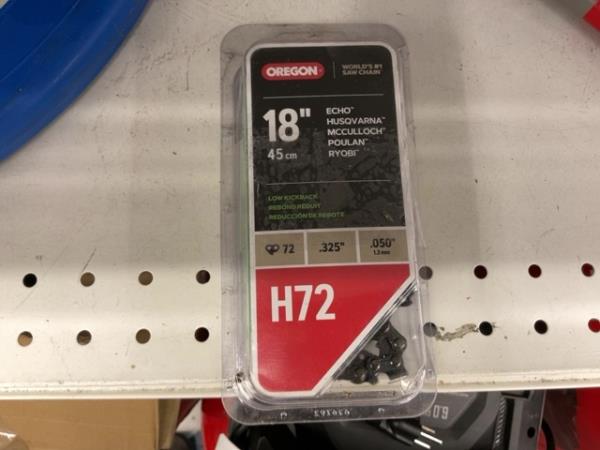 Oregon H72 Saw Chain, 18-Inch - Low Kickback Retail $25.00