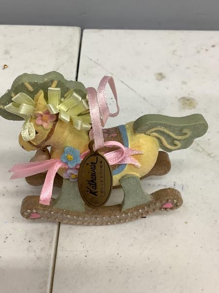 Kathryn's Collection Rocking Horse Ornament - Yellow, Pink, Green Retail $9.99