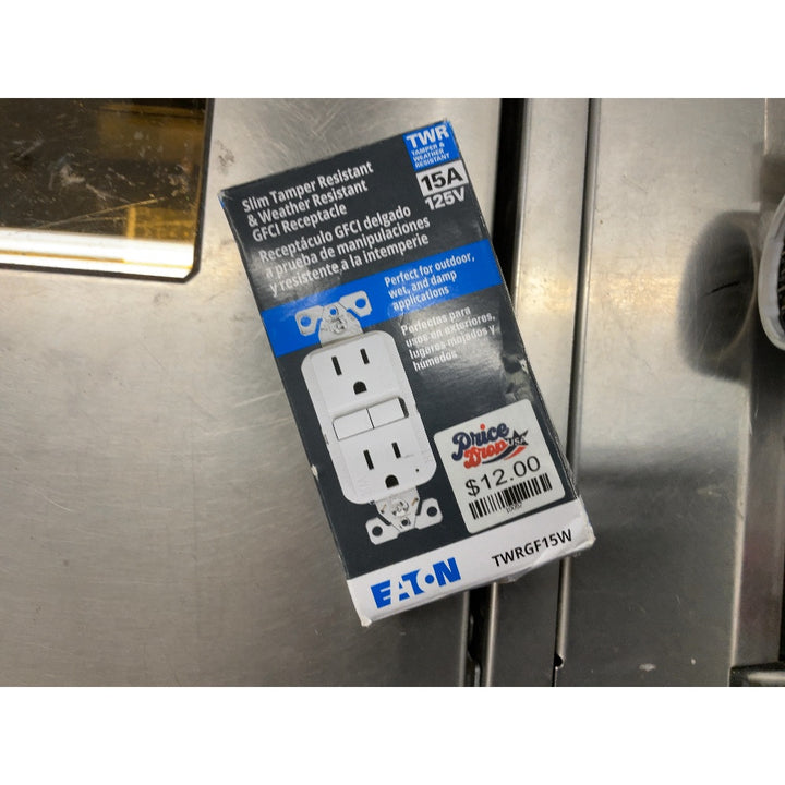 Eaton TWRGF15W Slim Tamper & Weather Resistant GFCI Receptacle - 15A, 125V, Outdoor Use