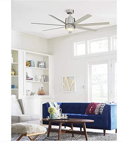 Fanimation Studio Collection Blitz Brushed Nickel 56-in LED Remote Control Light Ceiling Fan Retail $279.99