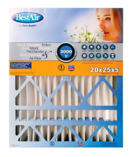 B & K CB2025-13R 20x25x5 Bestair Pleated Air Filter Retail $46.02