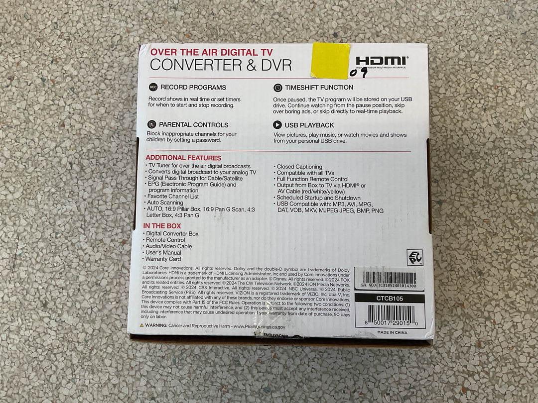 OVER THE AIR DIGITAL CONVERTER &DVD