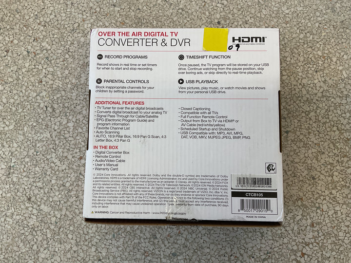 OVER THE AIR DIGITAL CONVERTER &DVD