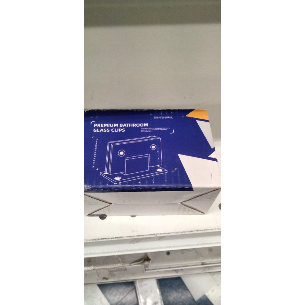 Heavy Duty 90 Degree Glass Door Cupboard Showcase Cabinet Clamp Glass Shower Doors Hinge Replacement Parts Wall-to-Glass (Black)