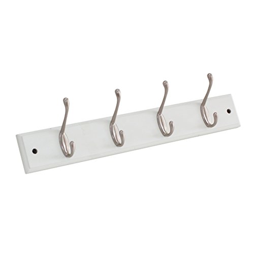 Style Selections 4 -Hook 18.11-Inches X 2.76-Inches H White Decorative Wall Hook ( 35-lbs. Capacity) Retail $47.96