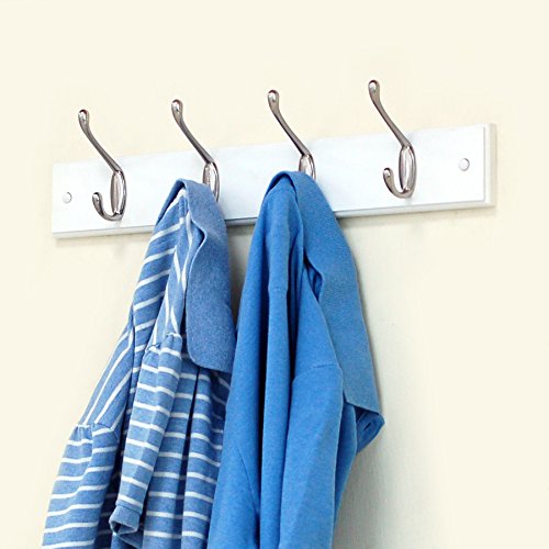 Style Selections 4 -Hook 18.11-Inches X 2.76-Inches H White Decorative Wall Hook ( 35-lbs. Capacity) Retail $47.96
