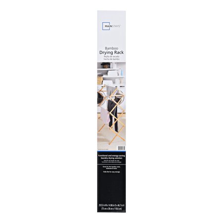 Mainstays Space-Saving Collapsible Bamboo Laundry Drying Rack Retail $14.88