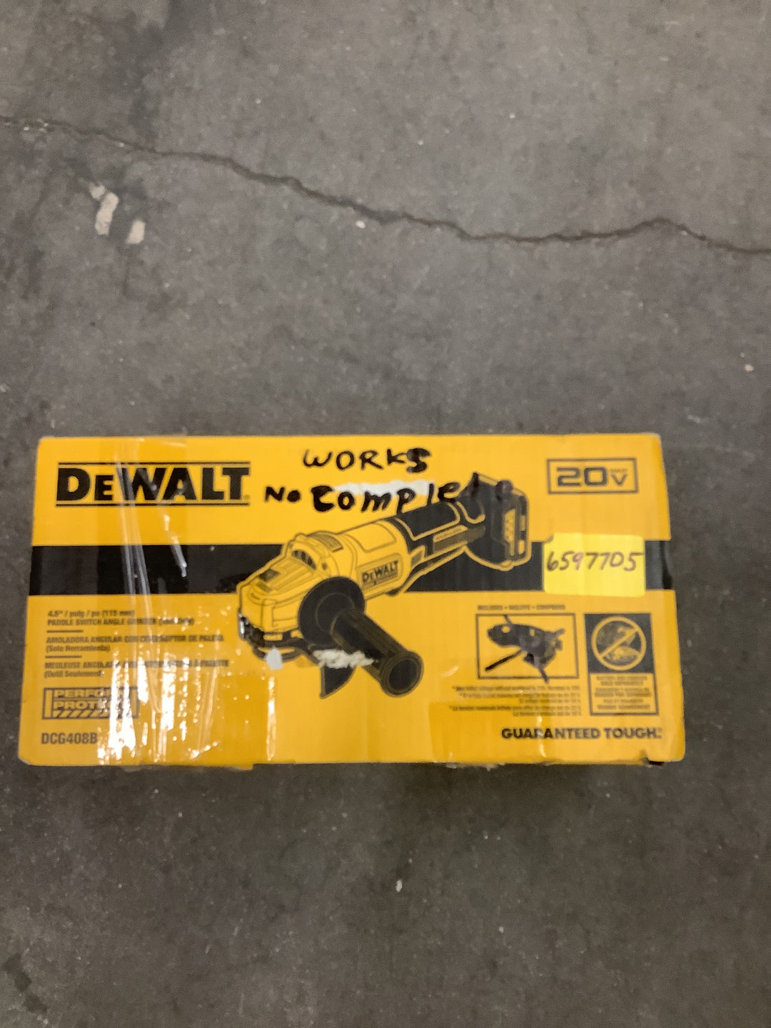 DEWALT angle grinder 4.5”