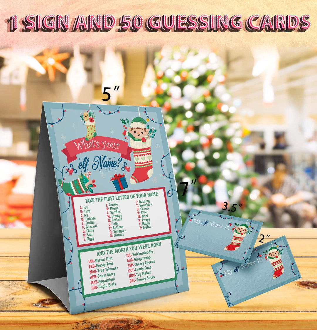 Christmas Games Sign - What's Your Elf Name Game, Christmas games for families, Christmas Party Games, Holiday games(21C)
