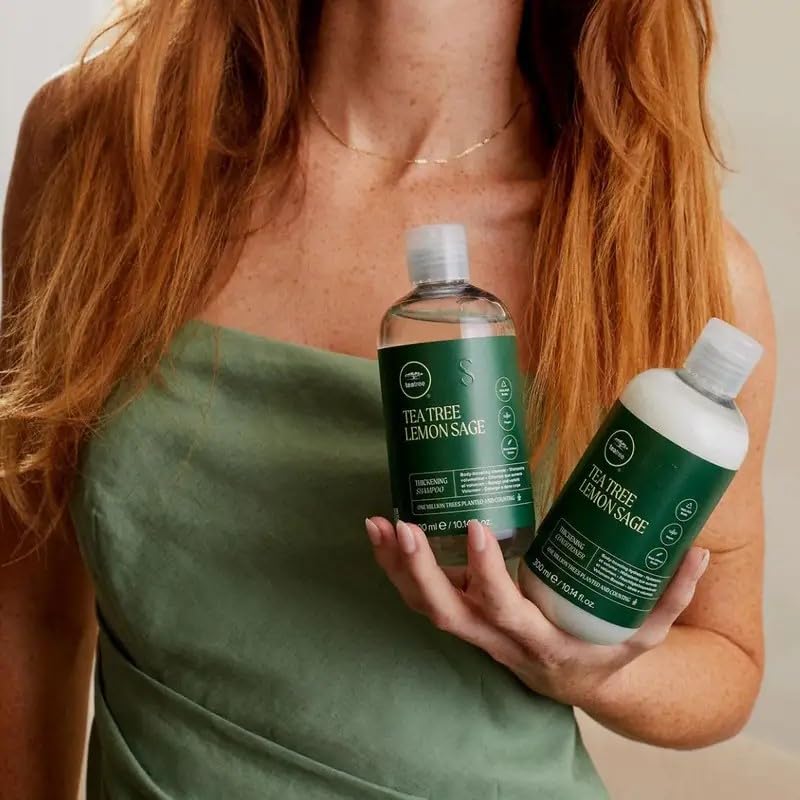 Tea Tree Lemon Sage Thickening Shampoo, Builds Body + Boosts Volume, For Fine Hair, 10.14 fl. oz.